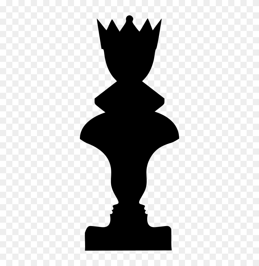 400x800 Шахматная Фигура Королева Белого И Черного В Шахматном Клипарте - Черная Королева Клипарт
