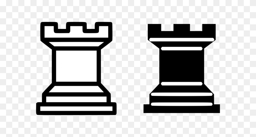1500x750 Chess Piece Rook Pawn Knight - Chess Clipart Black And White