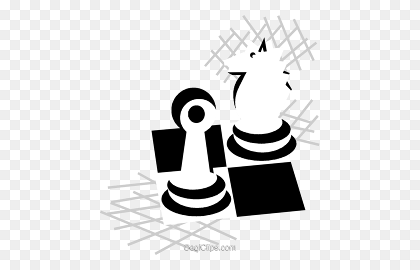 439x480 Chess Pieces Royalty Free Vector Clip Art Illustration - Games Clipart Black And White