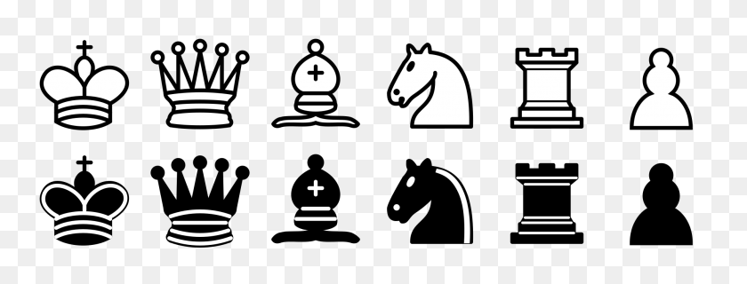 2000x667 Chess Pieces Sprite - Chess Pieces PNG