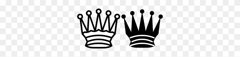 300x141 Chess Queen Crown Png, Clip Art For Web - Black Crown PNG