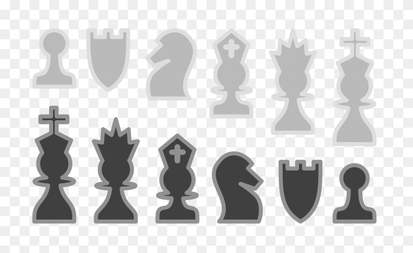 2400x1400 Chess Set Icons Png - Chess Clipart Black And White