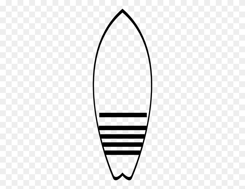 204x591 Chess Surfboards Clip Art - Surfboard Clipart Black And White