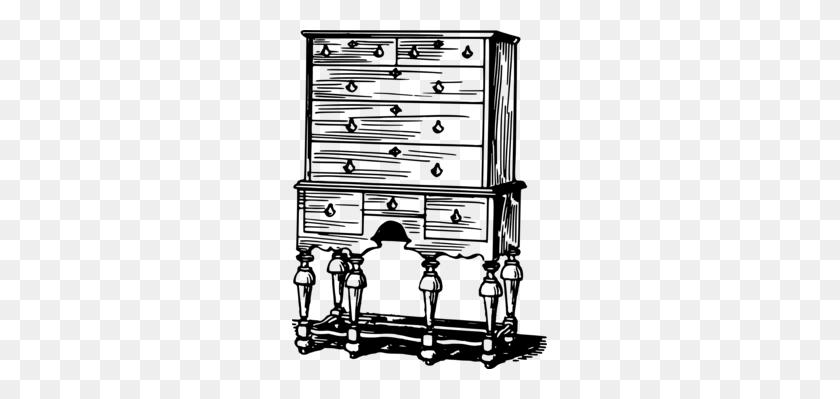 255x339 Chest Of Drawers Furniture Commode - Drawer Clipart