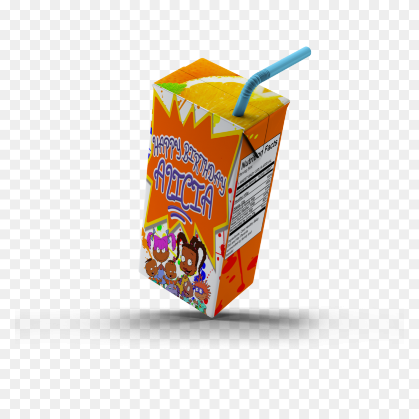 1024x1024 Chewy Candy Box Party Favor - Juice Box PNG