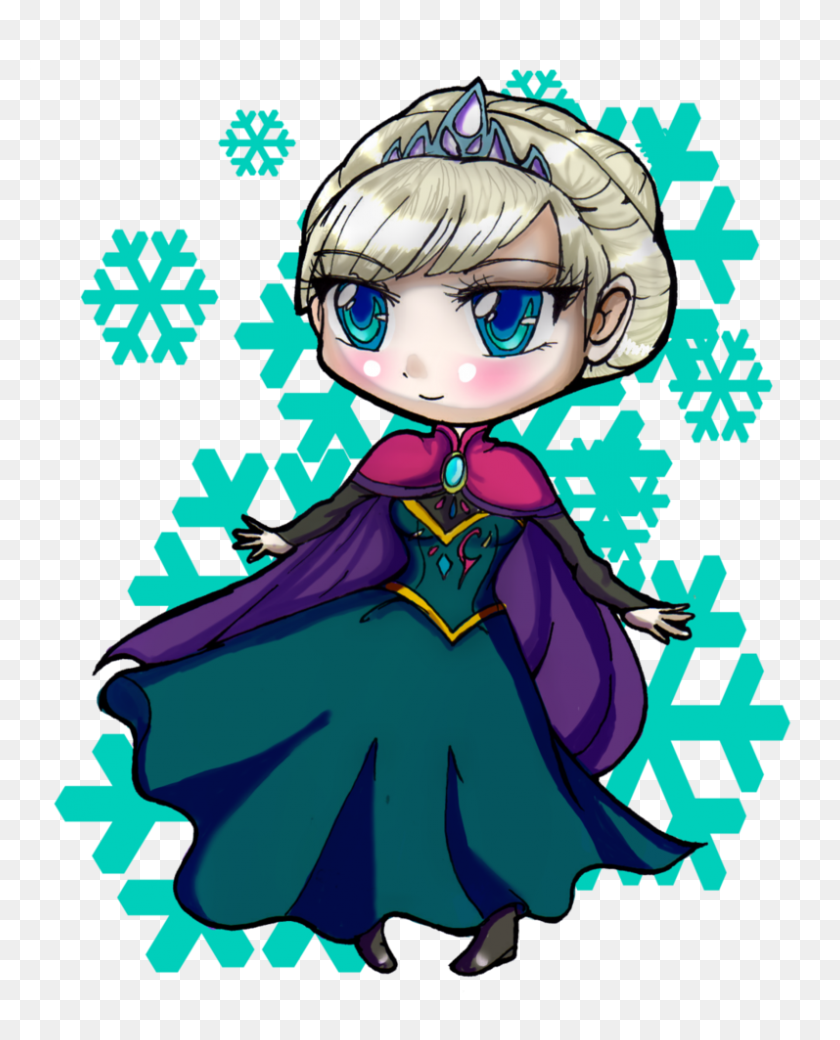 797x1002 Chibi Elsa - Frozen Characters PNG
