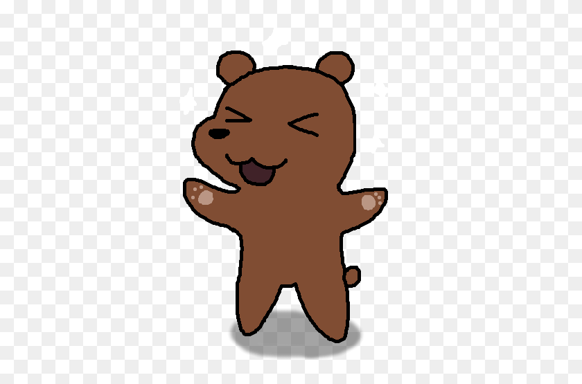 403x495 Chibi Grizzly Bear - Grizzly Bear PNG