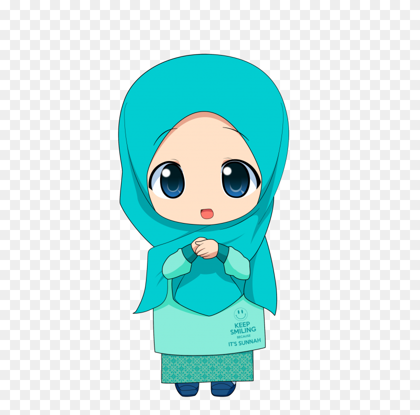 2894x2858 Chibi Muslimah - Hijab PNG