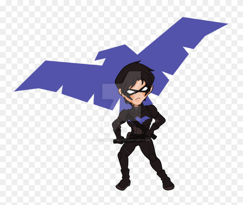 900x749 Chibi Nightwing - Nightwing PNG