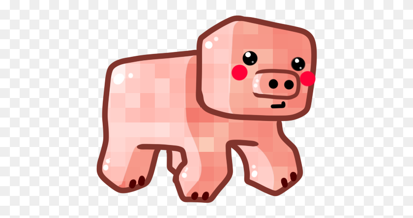 450x385 Chibi Pig - Minecraft Pig PNG
