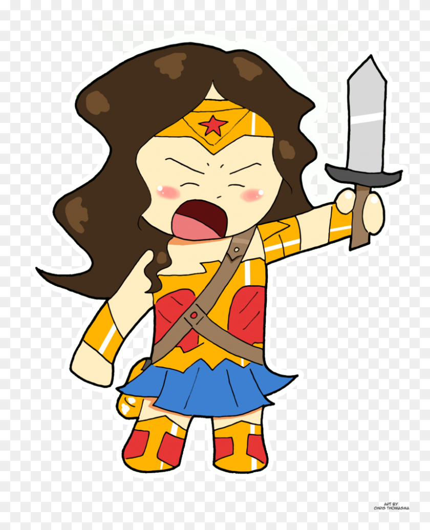 799x999 Chibi Wonder Woman Gal Gadot - Gal Gadot PNG