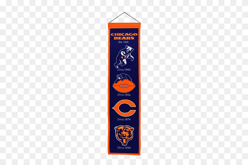 500x500 Chicago Bears Logo Evolution Heritage Banner - Chicago Bears PNG