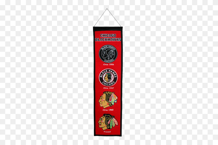 500x500 Chicago Blackhawks Logo Evolution Heritage Banner - Chicago Blackhawks Logo PNG