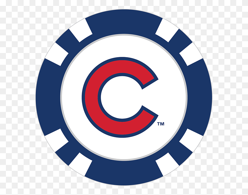 600x602 Chicago Cubs Poker Chip Ball Marker - Cubs PNG