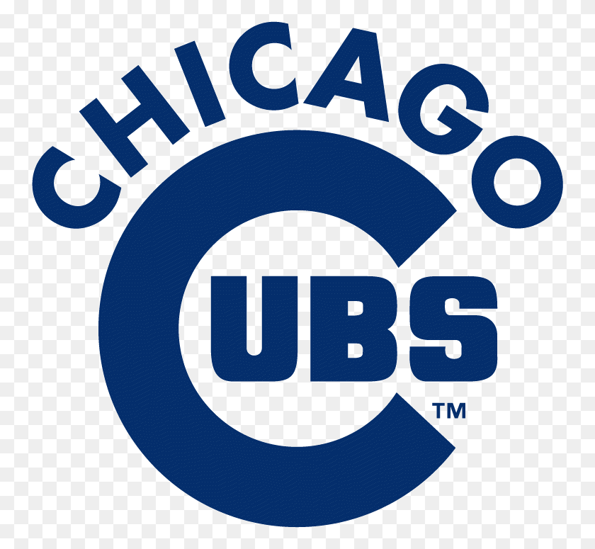 750x715 Chicago Cubs Wordmark - Cubs Logo PNG
