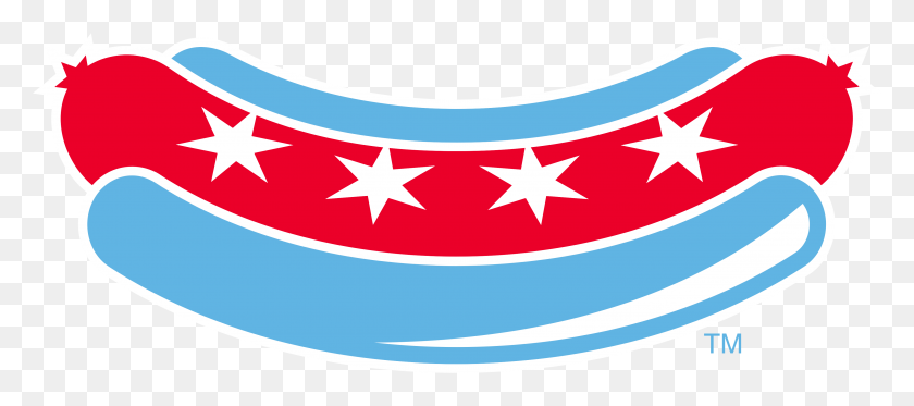 3821x1538 Logotipo De Los Perros De Chicago Y De La Marca - Bandera De Chicago Png