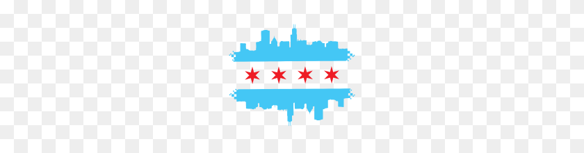 190x160 Bandera De Chicago - Bandera De Chicago Png