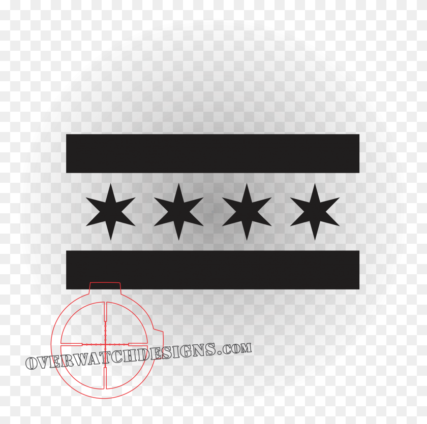 2409x2396 La Bandera De Chicago Calcomanía - Bandera De Chicago Png