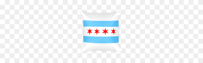 200x200 Chicago Flag Throw Pillow Get It Made - Chicago Flag PNG