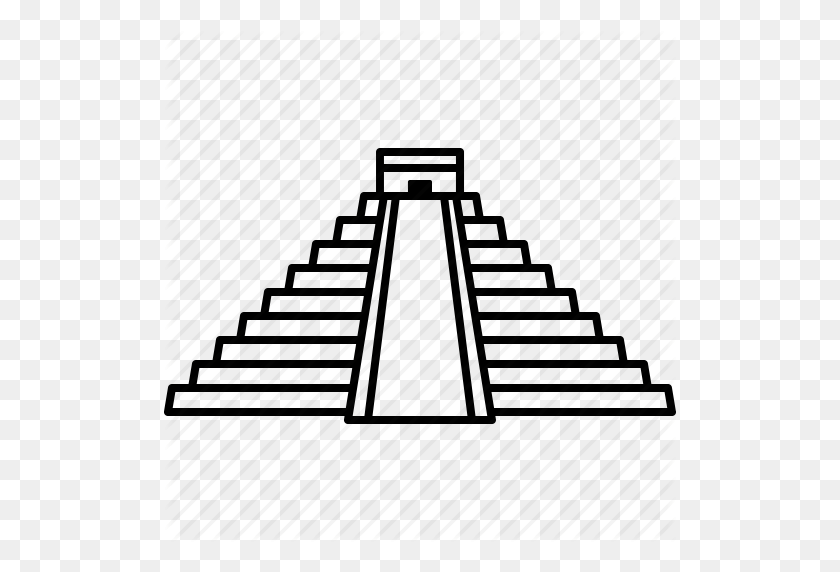 512x512 Chichen, El Castillo, Itza, Landmark, Monument, Pyramid, Zigurat Icon - Zigurat Clipart