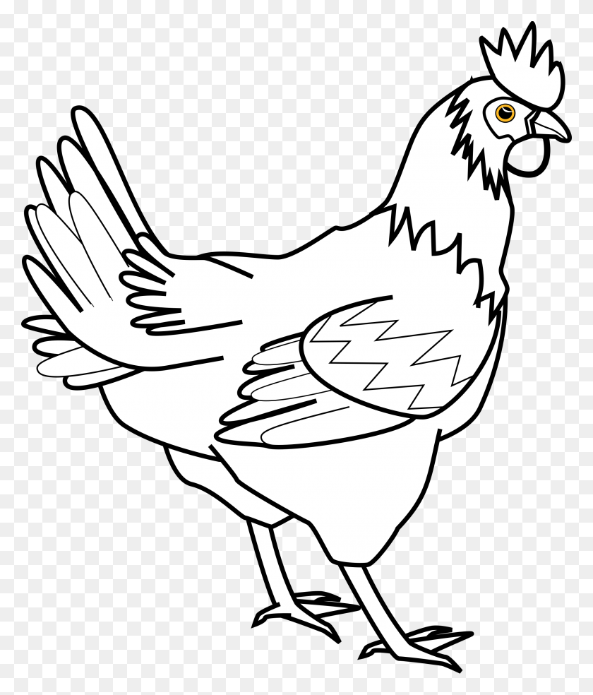 2400x2846 Chick Clipart Line Drawing - Free Rooster Clipart