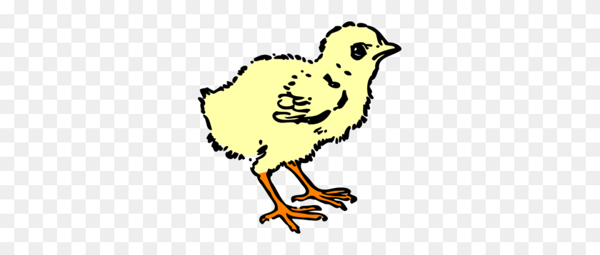 285x298 Chick In Color Clip Art - Chick Hatching Clipart
