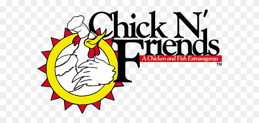 600x339 Chick N Friends - Ужин Из Жареной Курицы Клипарт