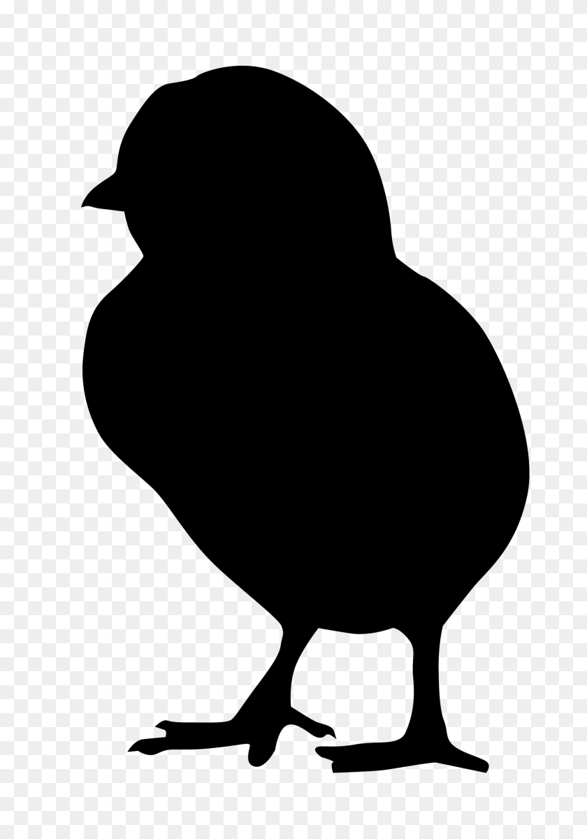 1388x2030 Chick Silhouette Png - Chicken Silhouette PNG