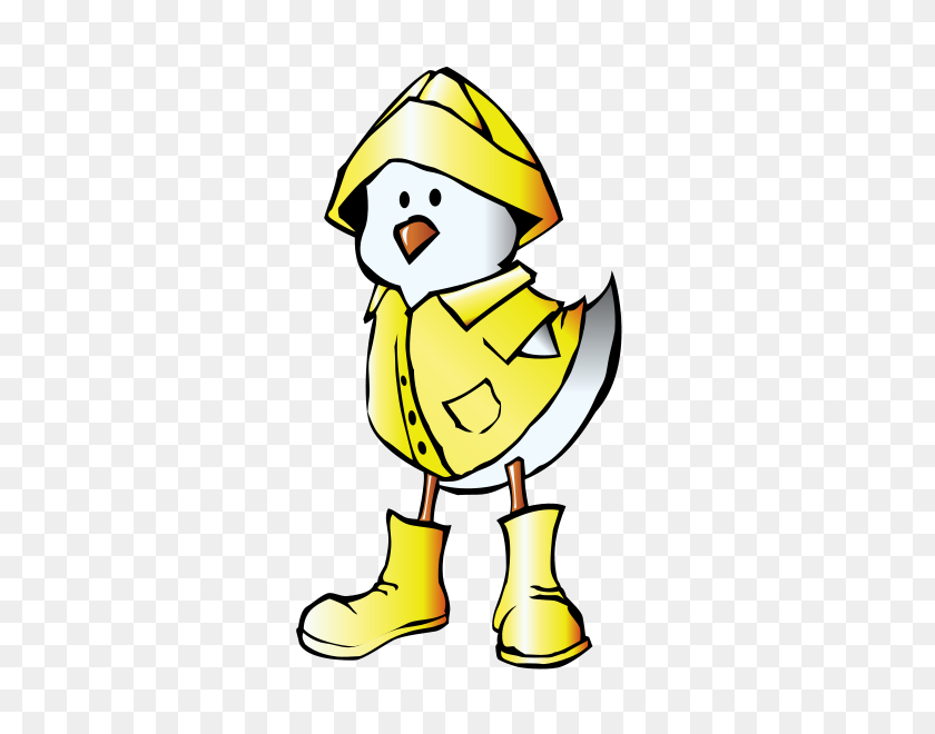 600x600 Chick With Raincoat Png Clip Arts For Web - Cute Duck Clipart