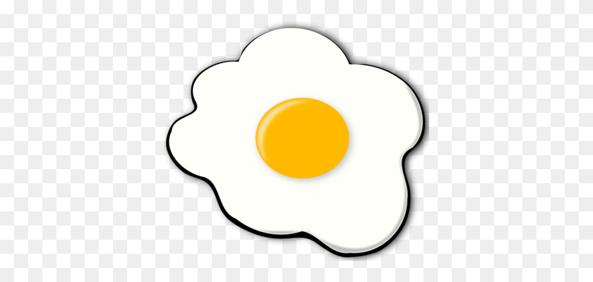 376x340 Chicken Breakfast Fried Egg Food - Egg Clipart PNG