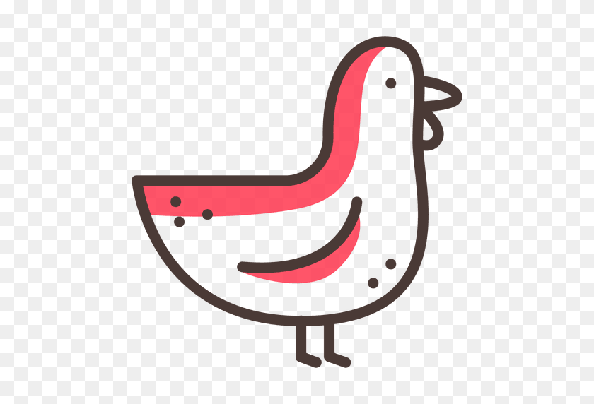 512x512 Chicken Cartoon Circle Icon - Chicken Cartoon PNG