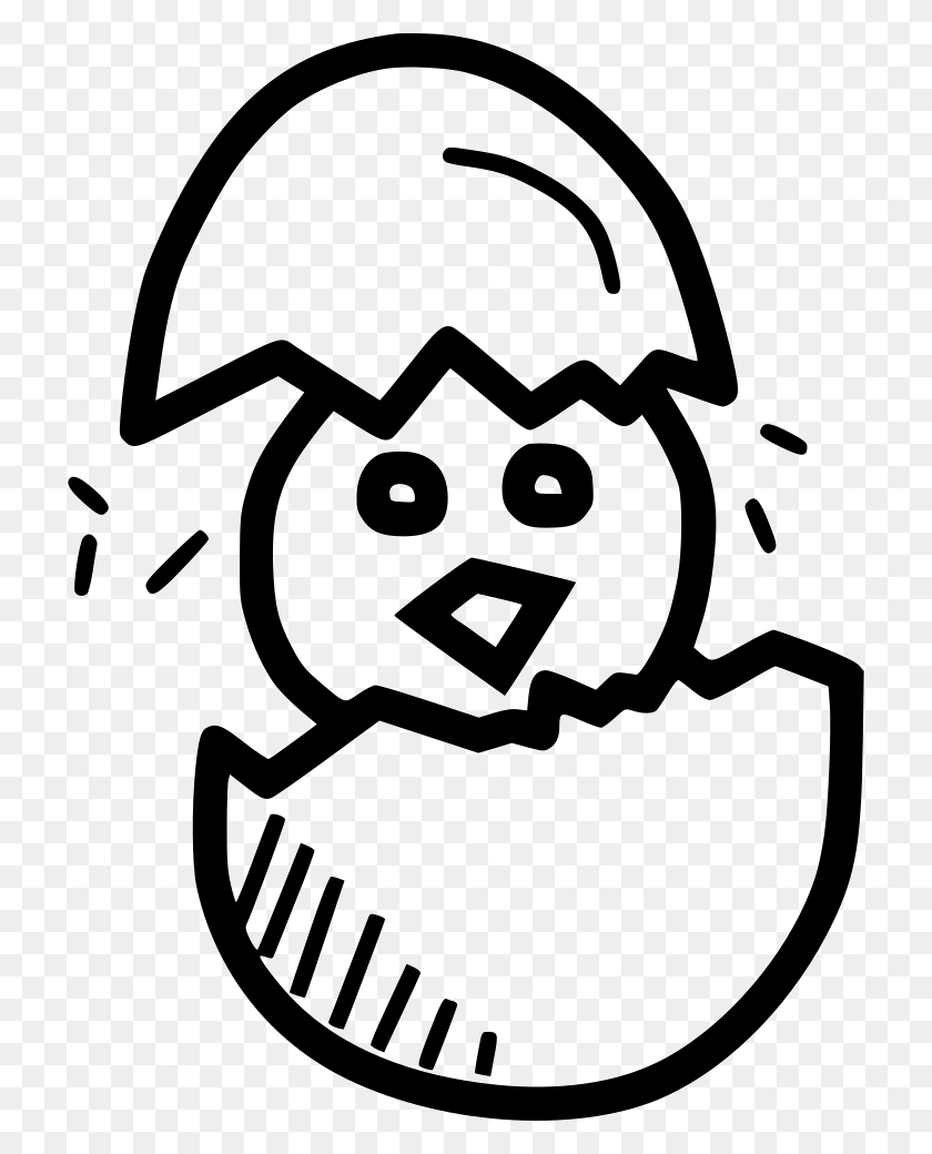 718x980 Куриный Цыпленок Hatch Cute Egg Png Icon Free Download - Hatching Egg Clipart