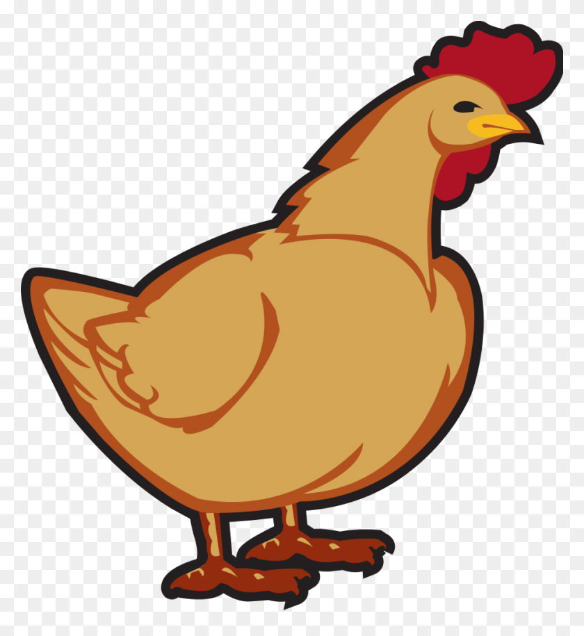 934x1024 Chicken Clip Art - Food Fight Clipart