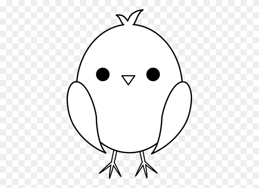 407x550 Chicken Clipart Black And White - Easter Egg Black And White Clipart