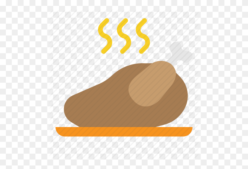 512x512 Chicken, Dinner, Food, Meal, Roasted, Thanksgiving Icon - Chicken Dinner PNG