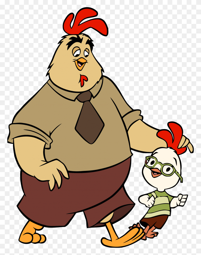 1894x2446 Chicken Little And Father Clipart Png - Father PNG