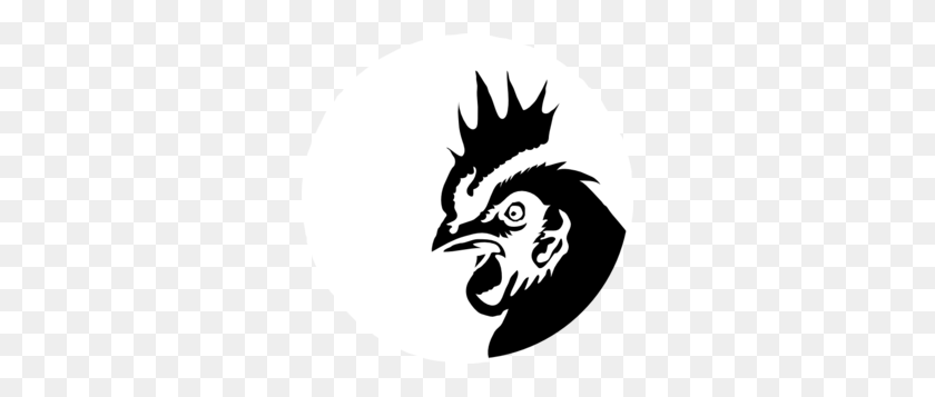 298x297 Куриный Профиль Черный Силуэт Картинки - Бесплатный Куриный Клипарт Черный И Белый