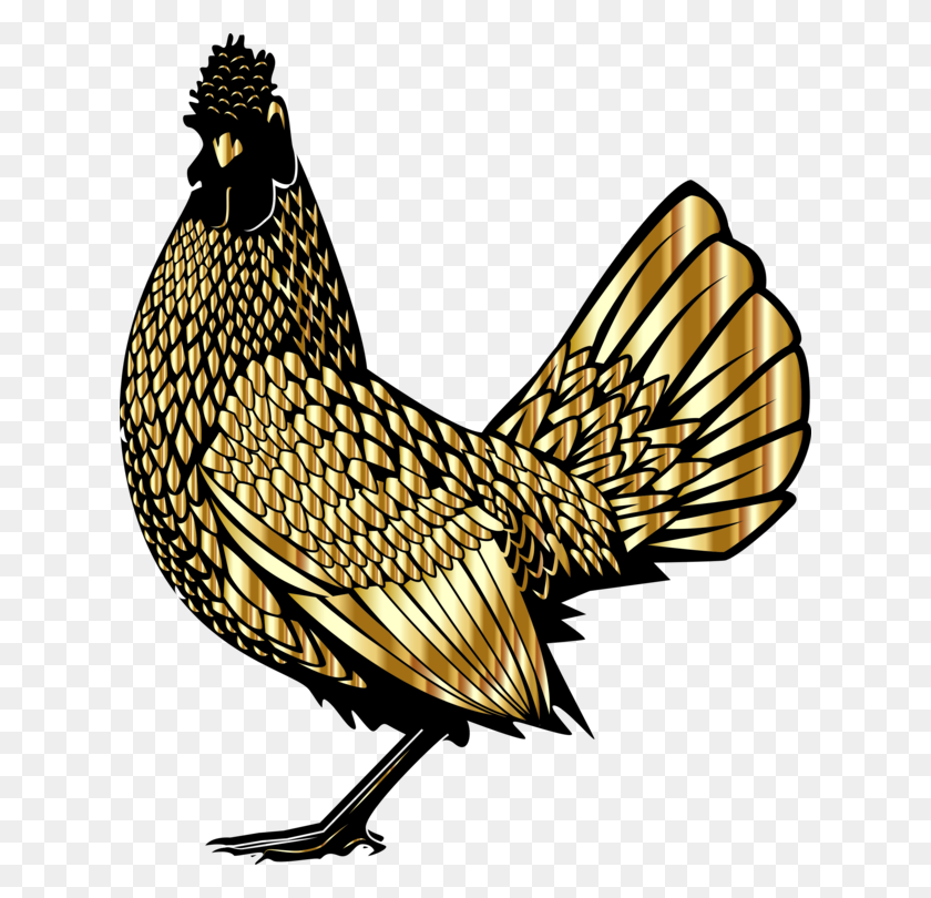 624x750 Chicken Rooster Poultry Farming Phasianidae - Gold Nugget Clipart