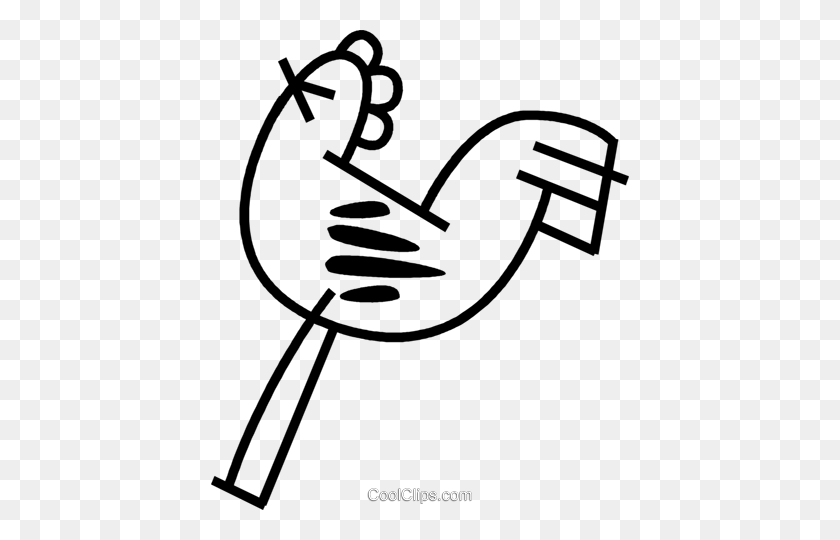 418x480 Chicken Royalty Free Vector Clip Art Illustration - Free Chicken Clipart Black And White