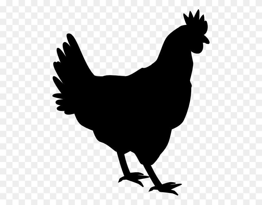 504x598 Chicken Silhouette Clip Art Look At Chicken Silhouette Clip Art - Fried Chicken Clipart Black And White