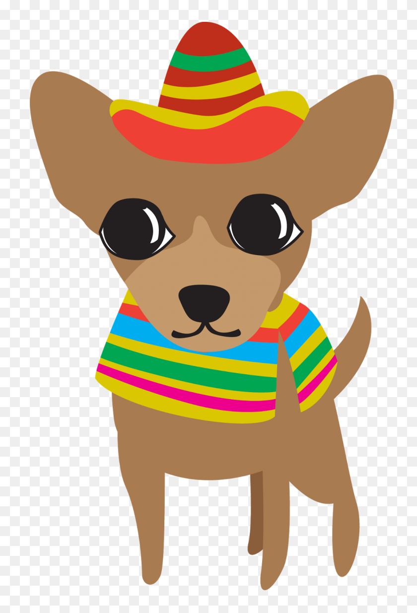 1062x1600 Chihuahua Clipart Sombrero - Mexican Hat Clipart