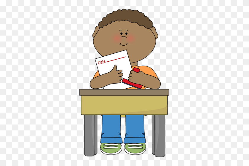 303x500 Child At Desk Clipart Clip Art Images - Kids Working Together Clipart