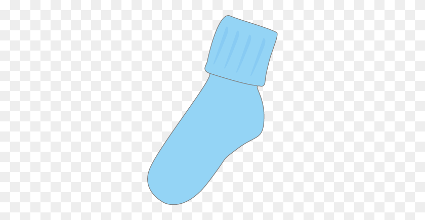 258x375 Child Clipart Sock - Socks Clipart Black And White