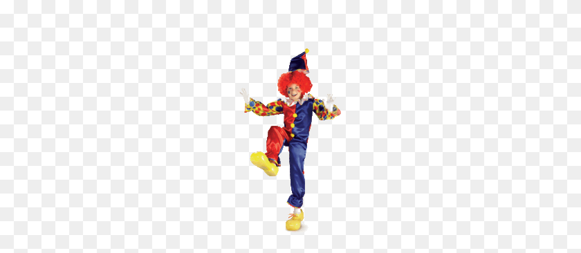 193x306 Child Clown Fancy Dress Costumes Jokers - Clown Wig PNG
