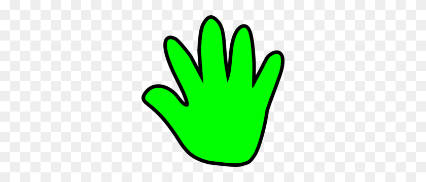 282x299 Child Handprint Green Clip Art - Handprint Clipart