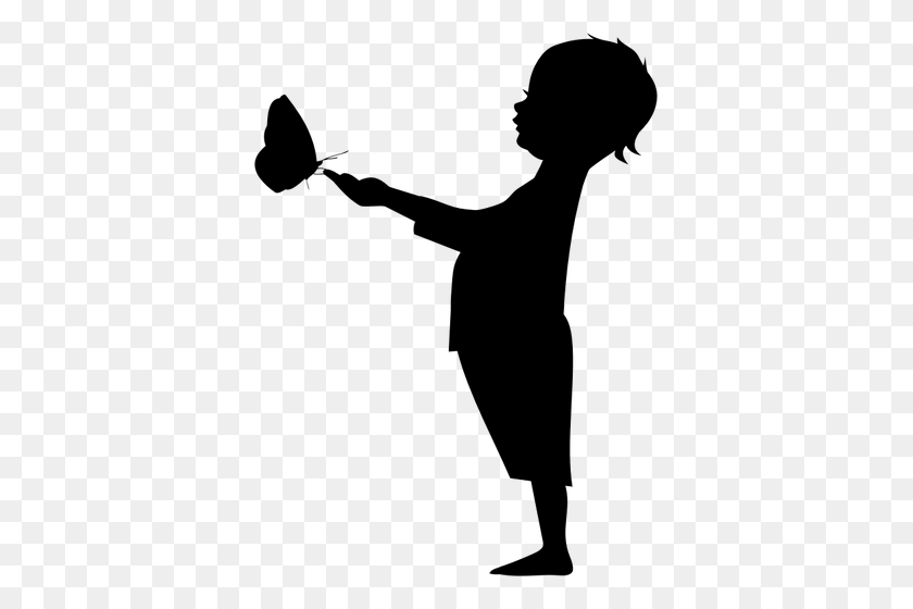 371x500 Child Holding Butterfly - Axe Clipart Black And White