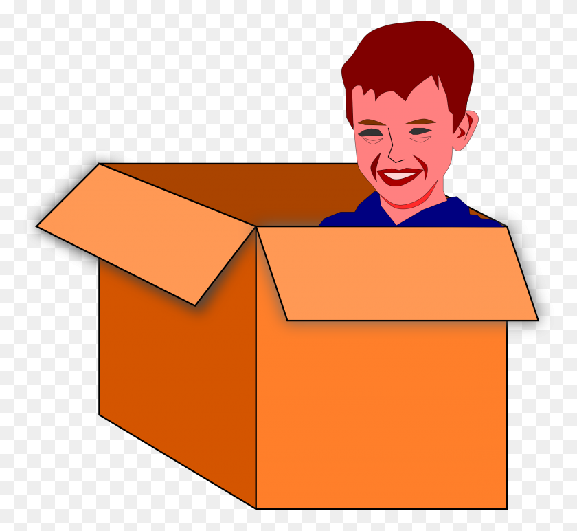 2400x2192 Child In A Box Vector Clipart Image - Podium Clipart