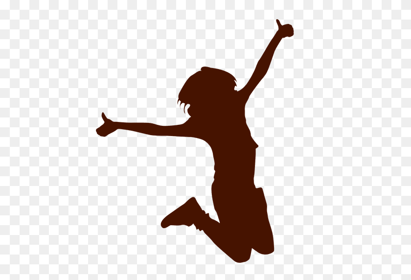 512x512 Детский Прыжок Силуэт - Прыгать Png
