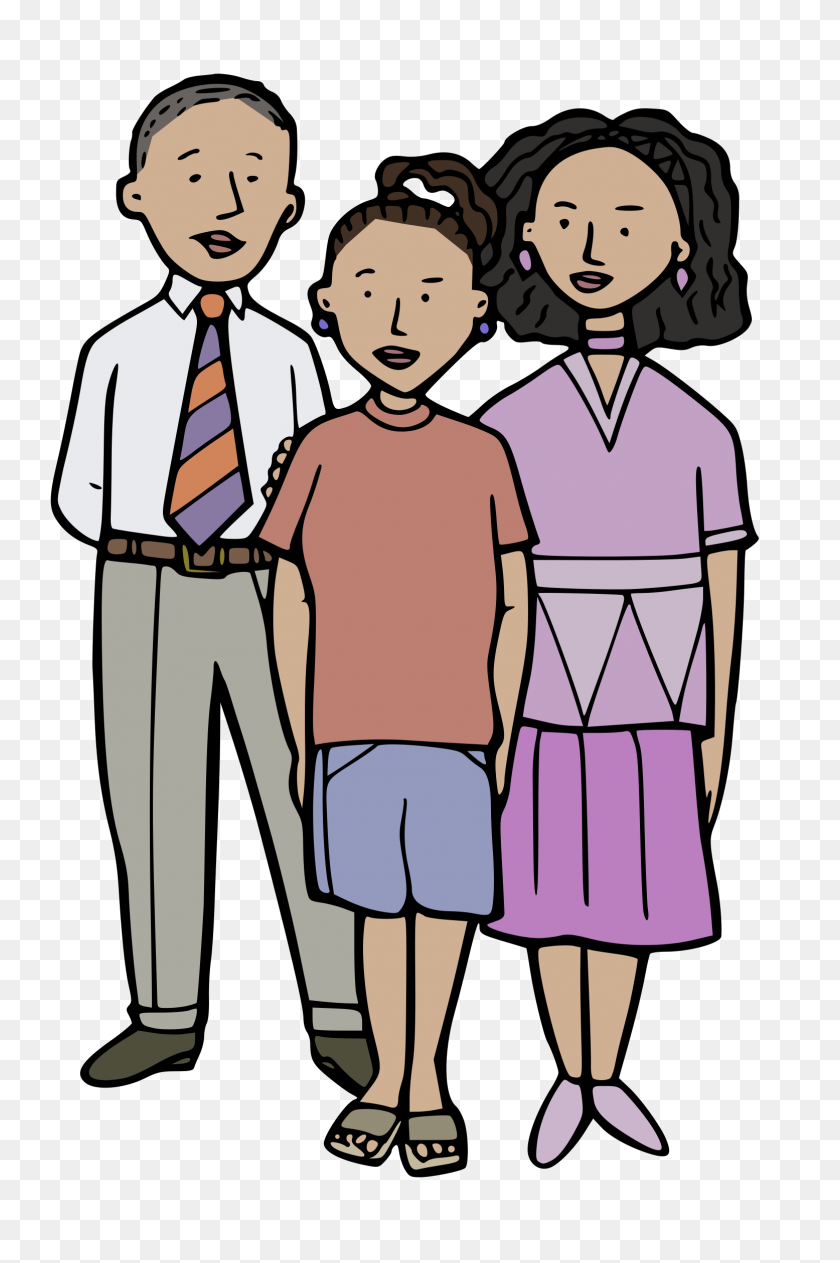 1555x2400 Child Nuclear Family Clip Art - Family Picture Clipart