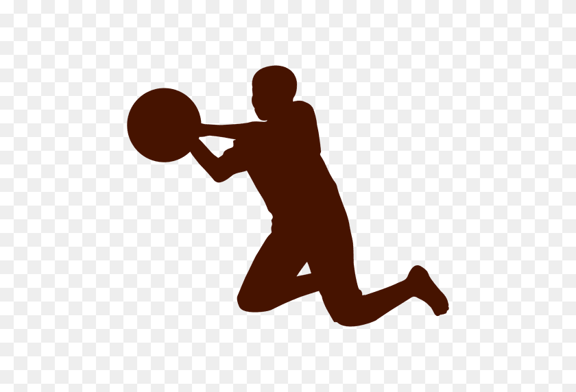 512x512 Child Playing Basketball Silhouette - Basketball Silhouette PNG